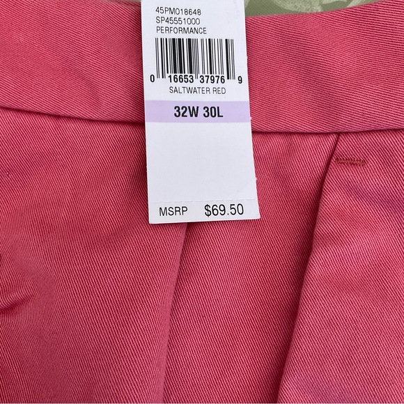 NWT MENS IZOD PERFORMANCE
STRAIGHT FIT STRETCH SPORTFLEX saltwater red 32 -30 - Picture 5 of 5